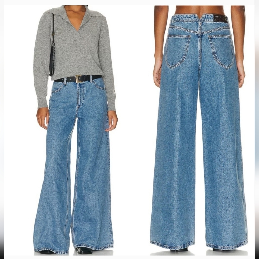 SPRWMN Super Wide Leg High Waisted Jeans sz 26 x 28.5*